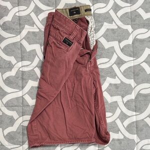 Quiksilver Men's Flat Front Shorts in Red